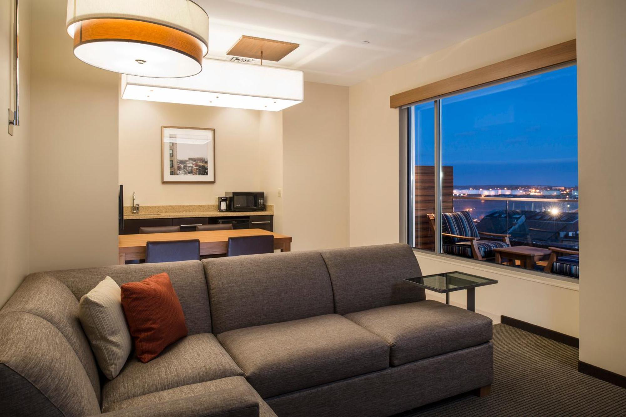 One-Bedroom King Suite Sofa Bed Balcony Bay View