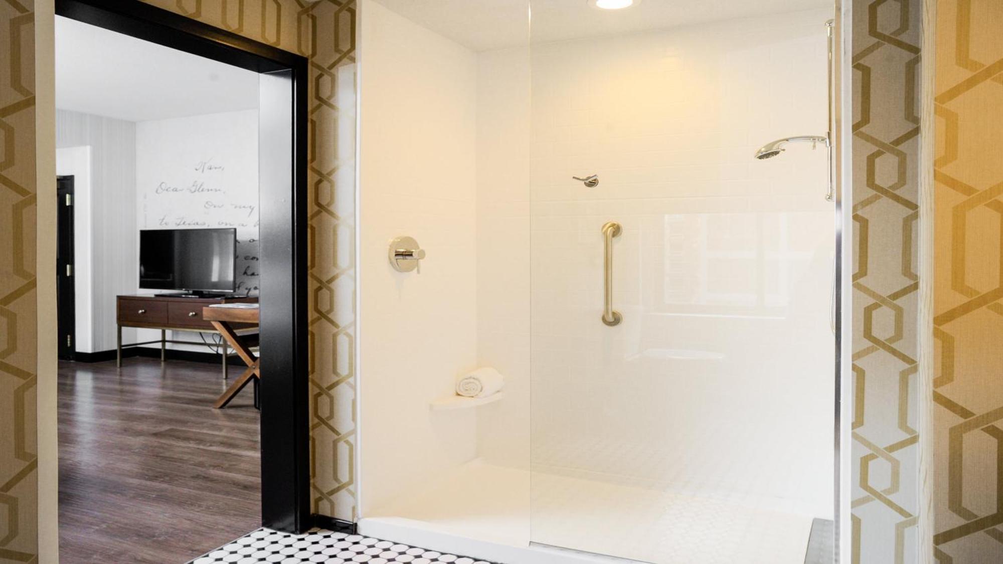 King Room Roll Shower Hearing Accessible or Non-Smoking