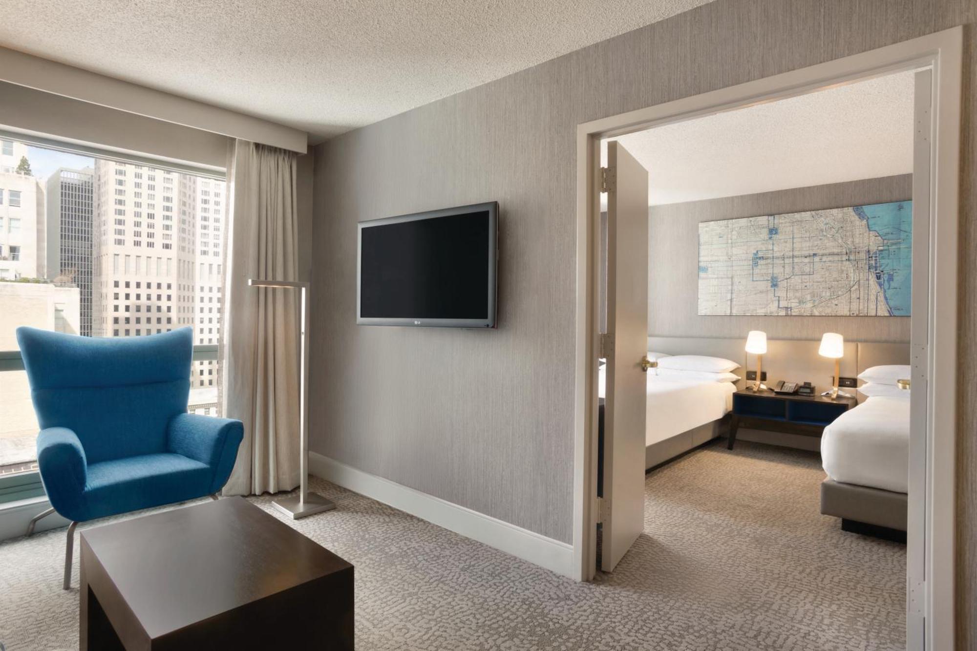 One-Bedroom Suite Two Double Beds Accessible Bathtub