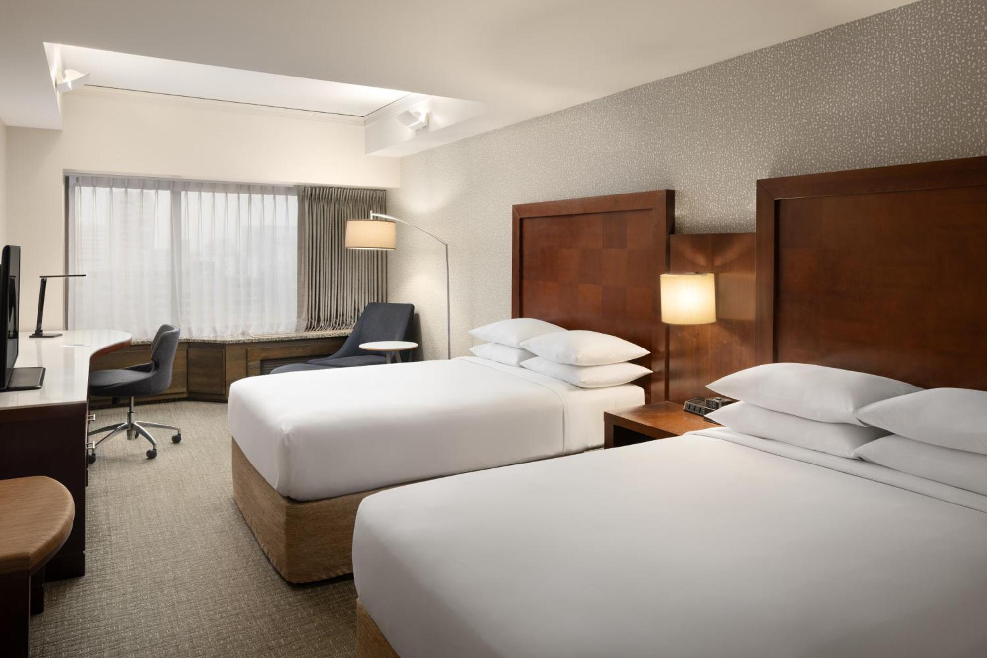 Guest Room Two Double Beds City View