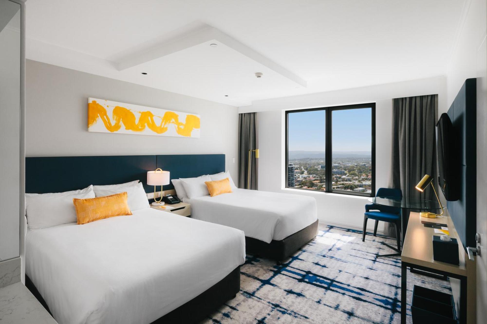 Premium Double Room with Two Double Beds and Mountain View